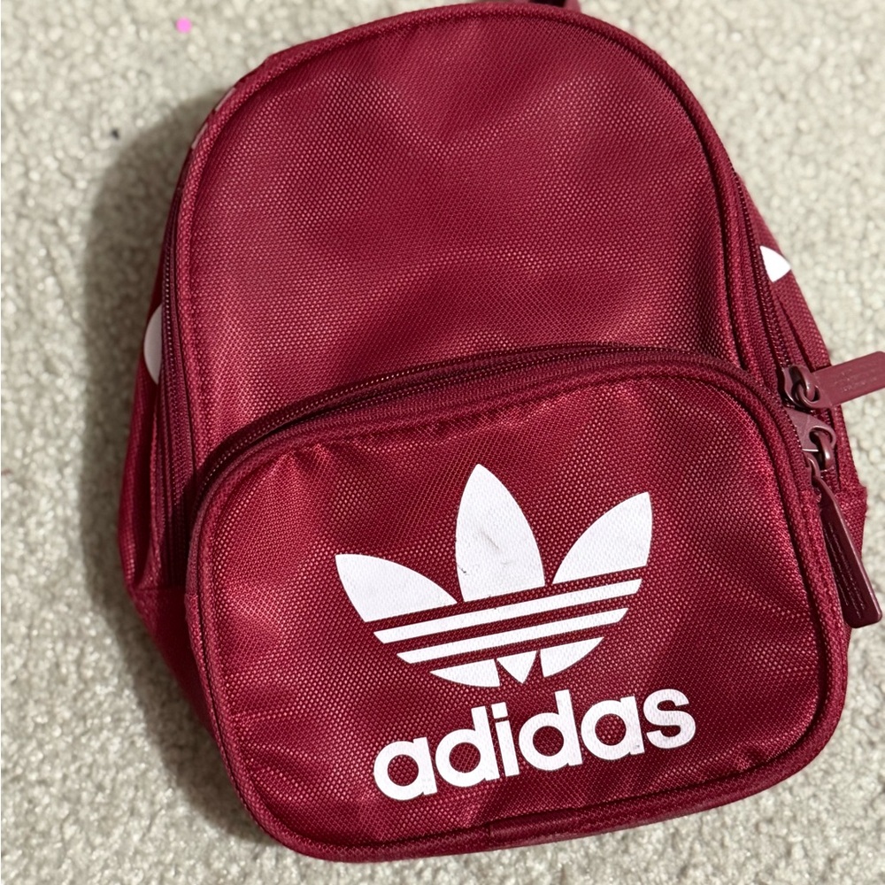 Adidas Burgundy Mini Backpack